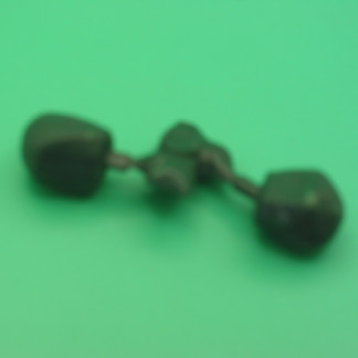 Really Useful Spares Scalextric  MOTOR BIKE AND SIDE CAR HEADS (PAIR) green