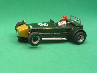 1/32 SLOT CAR  LOTUS 7 GREEN #12 PENELOPE PITSTOP CHASSIS RUNS SUPERBLY - Image 4