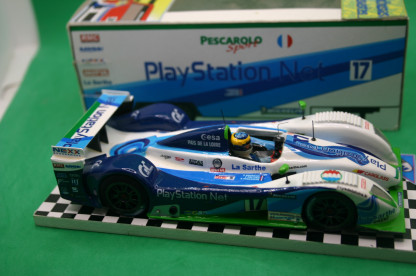 mtr 32 PESCAROLO SPORT BLUE/RED/GREEN #17 'PLAYSTATION'  hand built slot car