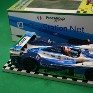 mtr 32 PESCAROLO SPORT BLUE/RED/GREEN #18 'PLAYSTATION'  hand built slot car