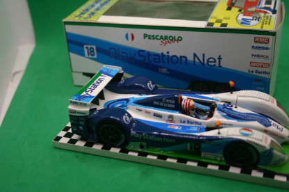 mtr 32 PESCAROLO SPORT BLUE/RED/GREEN #18 'PLAYSTATION'  hand built slot car