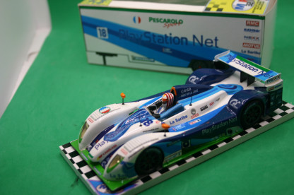 mtr 32 PESCAROLO SPORT BLUE/RED/GREEN #18 'PLAYSTATION'  hand built slot car - Image 4