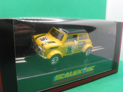 SCALEXTRIC C2104 YELLOW MINI #56 MINT BOXED IN ORIGINAL CRISP BLACK BOX WITH YELLOW END LABEL COLLECTORS CONDITION - Image 4