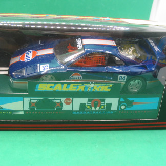 SCALEXTRIC  C589 FERRARI F40 GULF   MINT BOXED IN ORIGINAL CRISP BLACK BOX WITH YELLOW  END LABEL  COLLECTORS CONDITION