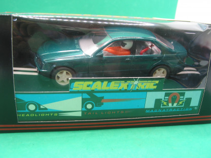 SCALEXTRIC C251 BMW NO TAMPO PRINT PLAIN MET GREEN     MINT BOXED IN ORIGINAL CRISP BLACK BOX WITH YELLOW END LABEL COLLECTORS CONDITION