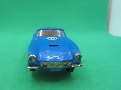 VINTAGE TRIANG SCALEXTRIC C69 FERRARI 250 BERLINETTA  BLUE #16 WORKING LIGHTS REPRO REAR BUMPER  VG+ - Image 7
