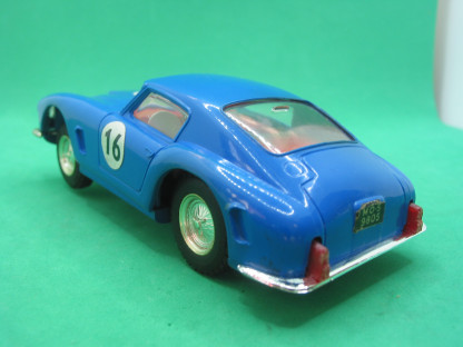 VINTAGE TRIANG SCALEXTRIC C69 FERRARI 250 BERLINETTA  BLUE #16 WORKING LIGHTS REPRO REAR BUMPER  VG+ - Image 5