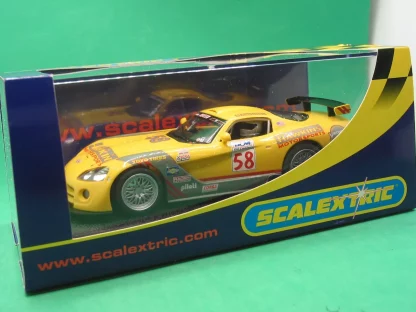 SCALEXTRIC SCALEXTRIC 1/32ND C2795 DODGE VIPER COMPETITION COUPE YELLOW #58 BNIB