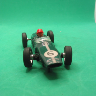 TRIANG SCALEXTRIC  C66 FRENCH FORMULA JUNIOR COOPER AUSTIN  GREEN #6 TAMPO PRINTED STRIPE DOWN THE NOSE