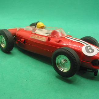 VINTAGE TRIANG SCALEXTRIC C90 FERRARI 156 SHARKNOSE RACE TUNED VERSION - THE EXHAUST AND THE GOLD RACE TUNED DECALS ARE REPRO VG UNBOXED
