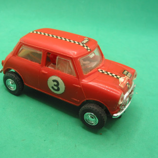 DELETED SCALEXTRIC C7 MINI COOPER RED #3 NICE CONDITION ORIGINAL DECALS NEW WHEELS AND TYRES VG+ UNBOXED