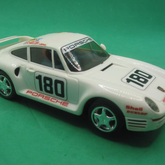 SPANISH  SCALEXTRIC 8315 PROSCHE 959 WHITE WORKING LIGHTS MINT UNBOXED