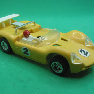 VINTAGE TRIANG SCALEXTRIC C3 JAVELIN YELLOW #2 NICE CONDITION REPRO TYRES VG+ UNBOXED