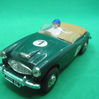 VINTAGE TRIANG SCALEXTRIC C74 AUSTIN HEALEY GREN #7 REPRO BUMPER AND TYRES VERY GOOD UNBOXED