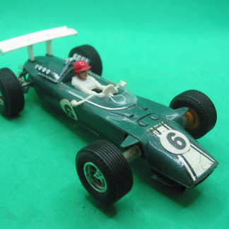 VINTAGE TRIANG SCALEXTRIC C5 EUROPA VEE GREEN #6 AEROFOIL VERSION VERY GOOD UNBOXED