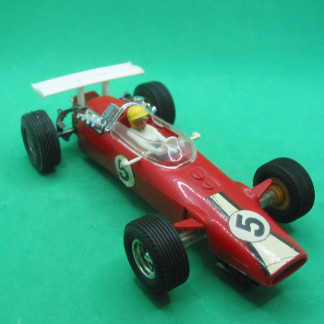 VINTAGE TRIANG SCALEXTRIC C6 PANTHER RED #5 REPRO TYRES AEROFOIL VERSION VERY GOOD UNBOXED