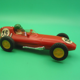 VINTAGE TRIANG SCALEXTRIC C54 Lotus 16 type 1 red#15 Big Head Loop braid , One of the earliest plastic scalextric cars - Dating from 1960 all original - note all the motor mounts are intact (so often broken on these early cars ) vg