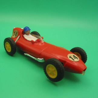 VINTAGE TRIANG SCALEXTRIC C54 Lotus 16 type 2 RED #14 Medium head, Round Pin Guide - fitted with new rear tyres so car runs well - other wise all original