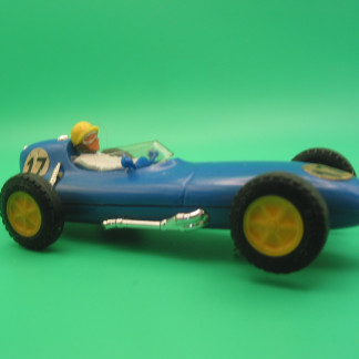 VINTAGE TRIANG SCALEXTRIC C54 Lotus 16 type 2 Blue #17 Medium head, Round Pin Guide - fitted with new rear tyres so car runs well - also new carbs and mirrors vg