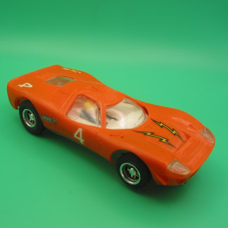 VINTAGE TRIANG SCALEXTRIC C15 FORD MIRAGE FRENCH  (ORANGE IS FRENCH ONLY COLOUR) number decals and tyres have been replaced vg unboxed