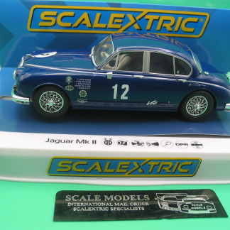 SCALEXTRIC C4596 JAGUAR MKll JAG 400 GRANT WILLIAMS BLUE #12   BNIB DPR