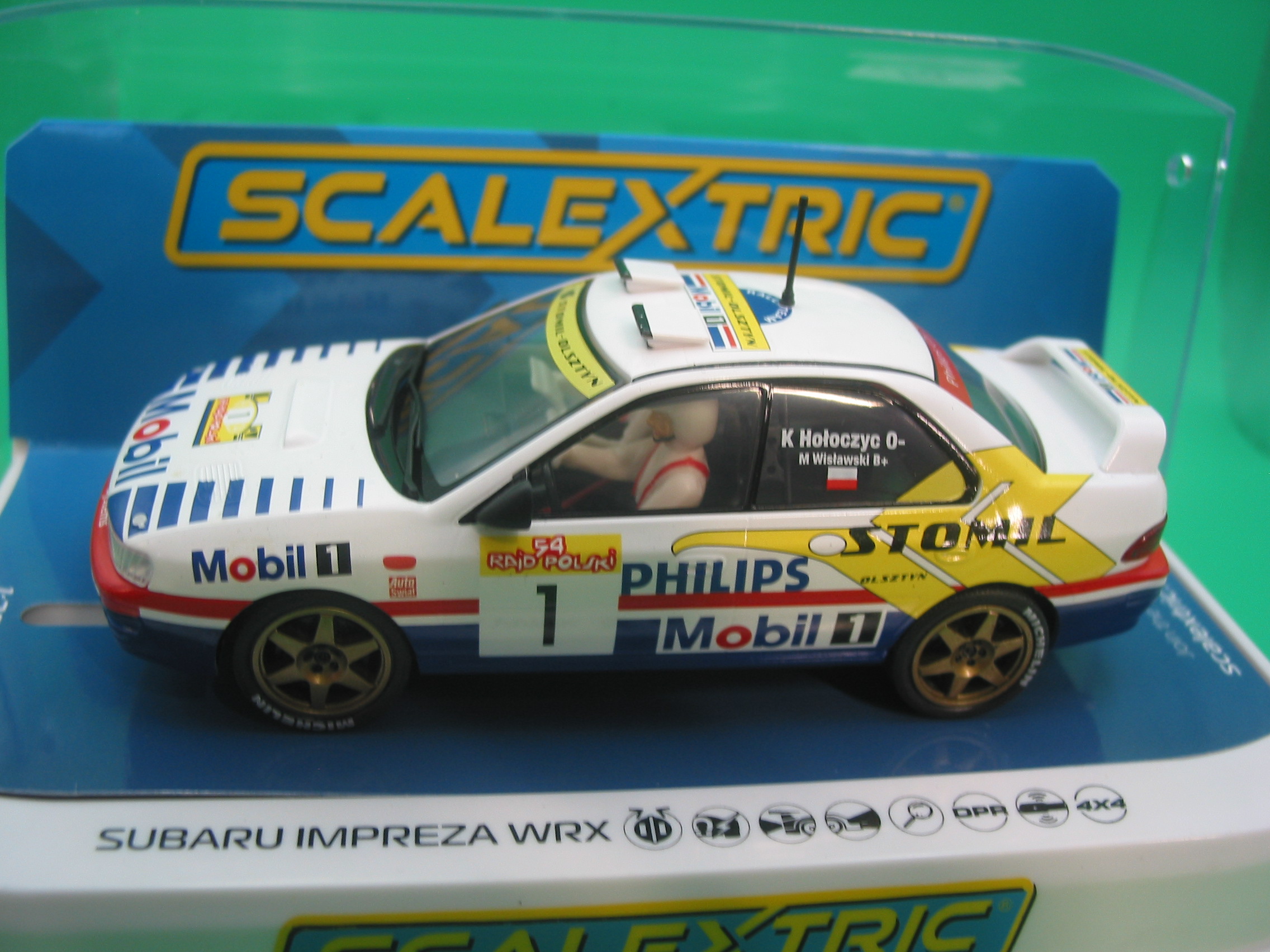 SCALEXTRIC C4507 SUBARU IMPREZA WRX 1997 ERC CHAMPION MOBIL # 1 BNIB DPR 4X4
