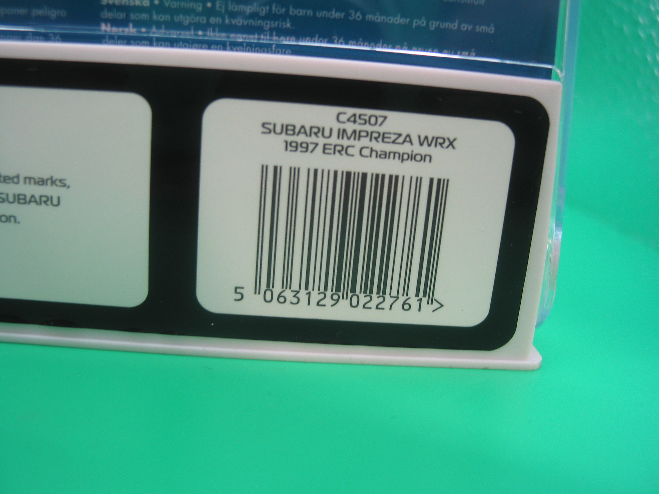 SCALEXTRIC C4507 SUBARU IMPREZA WRX 1997 ERC CHAMPION MOBIL # 1 BNIB DPR 4X4 - Image 5