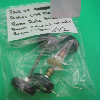 ORIGINAL SCALEXTRIC SPARE  PAIR OF AXLES C75 MERCEDES REAR AXLE MINT FRONT ORIGINAL WHEEELS REPRO TYRES  (REF 10)