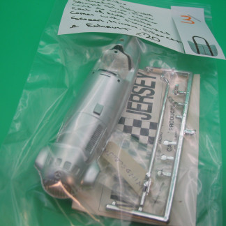 MRRC/AIRFIX MERCEDES BODY - Well sparyed silver- Driver could do with another coat of matt white paint, this includes the Drivers head, screen, mirrors, filler cap and exhaust (ref3)