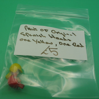 SCALEXTRIC ORIGINAL SPARE SPANISH HEADS ONE YELLOW ONE RED (REF51)