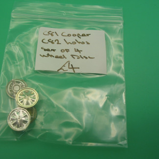 SCALEXTRIC ORIGINAL SPARE C81 COOPER C82 LOTUS SET OF 4 WHEEL DISCS (REF 60)
