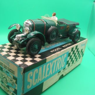 VINTAGE TRIANG SCALEXTRIC C64 BENTLEY GREEN vintage 1960's first issue all original Picture on the box, you can still see the original price £2-9-6 instructions still in the box