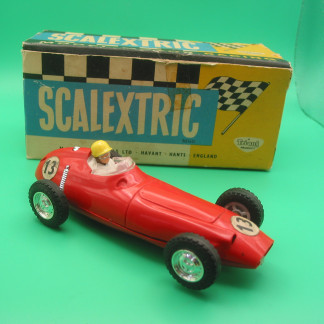 VINTAGE TRIANG SCALEXTRIC C59 BRM RED TYPE 2 ROUND PIN GUIDE ALL ORIGINAL CAR WITH BOX AND INSTRUCTIONS VG+B