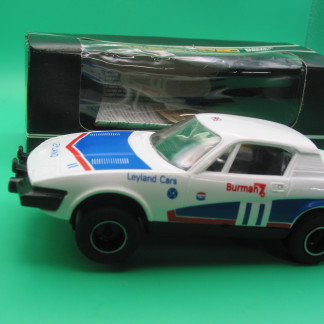 VINTAGE SCALEXTRIC C130 TRIUMPH TR7 WHITE PERFECT SNOW WHITE ORIGINAL BOX/INSTRUCTIONS/DECAL SHEET BOX EXC BOXED