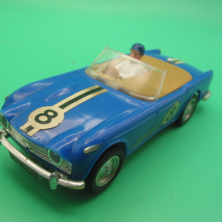 VINTAGE TRIANG SCALEXTRIC C84 TRIUMPH TR4A MSDE IN HONG KONG VERSION ALL ORIGINAL EVEN THE NUMBER PLATES VG+
