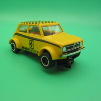 VINTAGE SCALEXTRIC C122 MINI 1275 GT YELLOW MINT NEW CAR NEVER RUN, VERY HARD TO SOURCE IN THIS CONDITION MINT UNBOXED