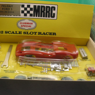 AIRFIX  MRRC MOTOR ACE 8008 FELDAY FORD 5 1/32 CLIBMAN SPECIAL SLOT RACING KIT  SLIMLINE MOTOR  METAL WHEELS METAL CHASSIS ACKERMAN STEERING  MINT SEALED INSIDE , THE OUTER BOX SHOWS SOME SIGNS OF ITS AGE -  SEE PICTURES - AMAZING OPPORTUNITY
