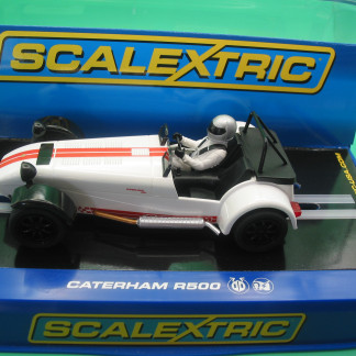 SCALEXTRIC C3093 CATERHAM 7 R500 WHITE RED STRIPE  BNIB