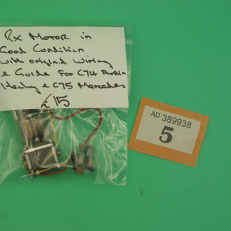 SCALEXTRIC ORIGINAL SPARE GOOD WORKING RX MOTOR  WITH ORIGINAL WIRING AND GUIDE FOR C74 AUSTIN HEALEY AND C75 MERCEDES