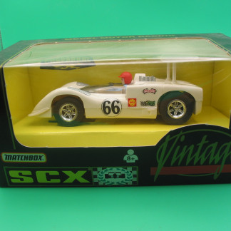 SCX VINTAGE (SCALEXTRIC SPAIN )  83390 CHAPARRAL GT VINTAGE  CAR MINT BOX HAS HAD CARD PORTECOR REMOVED