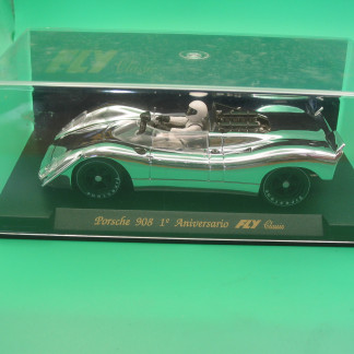 FLY   1/32 SLOT CAR  S12 PORSCHE 908 CHROME  BNIB  SCALEXTRIC COMPATIBLE  SALE PRICE