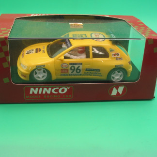 NINCO 50128 PEUGEOT 306 YELLOW #96  RALLYE CATALUNYA COSTA BRAVA 1996  BNIB SMALL CRYSTAL EARLY BOX  SCALEXTRIC COMPATIBLE