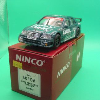 NINCO 50106 AMG MERCEDES C-KLASSE GREEN  MINT CAR IN ORIGINAL EARLY SMALL CARD BOX 1/32ND SCALE SCALEXTRIC COMPATIBLE  SALE
