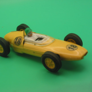 VINTAGE TRIANG SCALEXTRIC C63 LOTUS YELLOW #18 ALL ORIGINAL INCLUDING SOFT REAR TYRES RUNS WELL VG+ UNBOXED